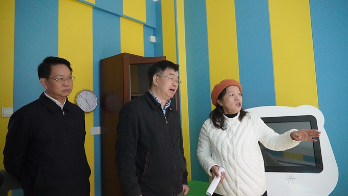 民政部社会事务司王金华司长 江西省民政厅李明生厅长一行来九江市浔康家园服务站视察调研